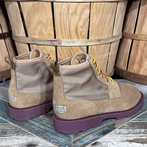 Sorel Caribou OTM Buff Madder Brown Suede Waterproof Chukka Boot Mens Size 8 main image 11
